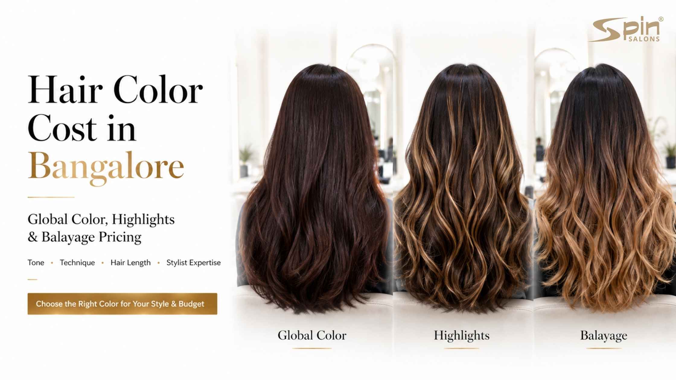 Hair Color Cost in Bangalore: Global Color, Highlights & Balayage Pricing