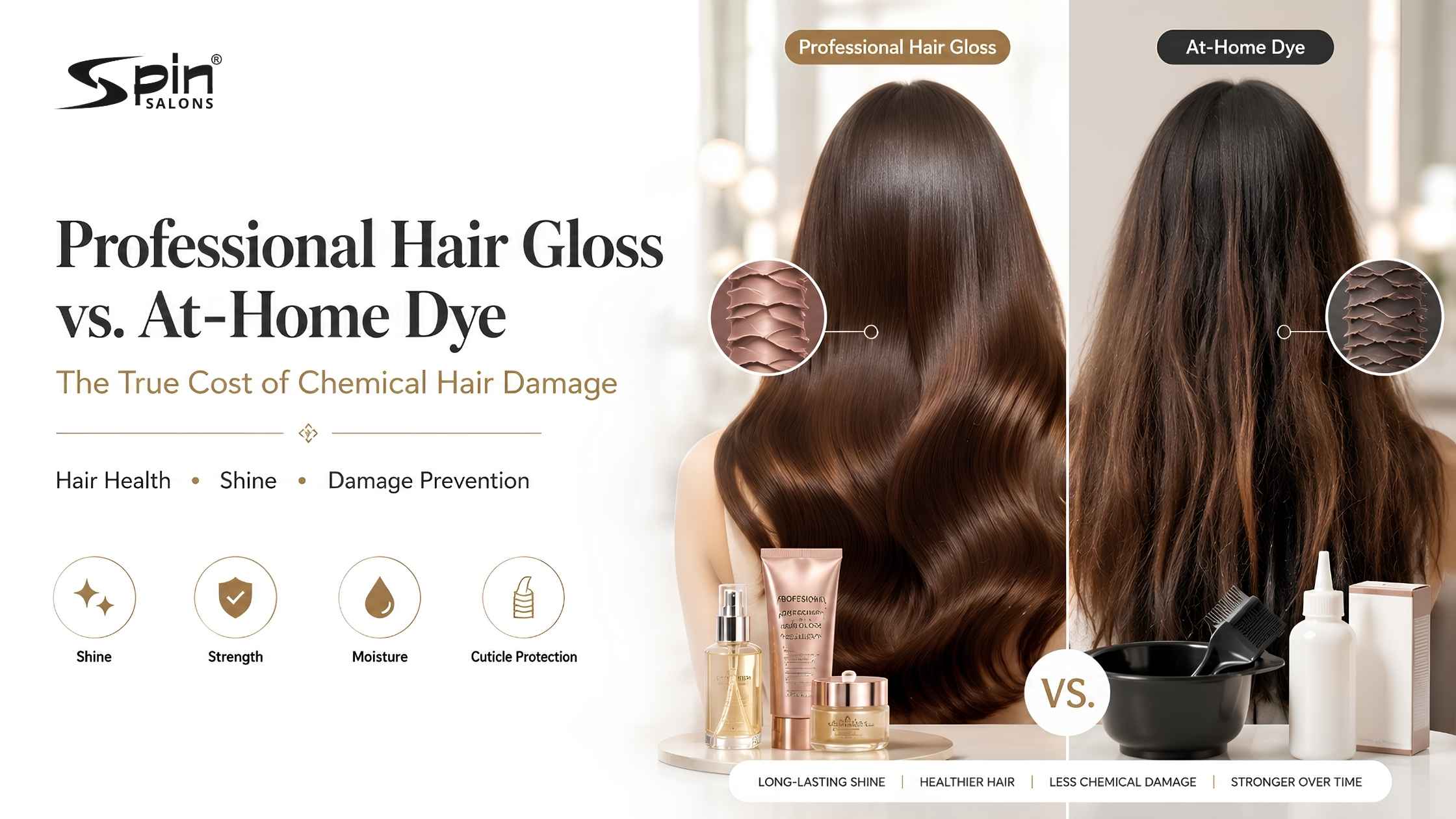 Professional Hair Gloss vs. At-Home Dye: The True Cost of Chemical Hair Damage