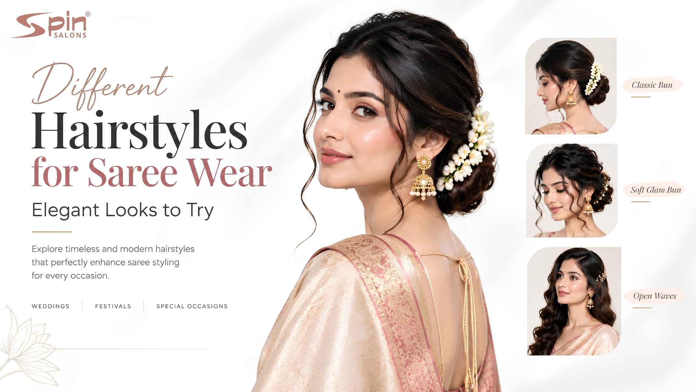 Different Hairstyles for Saree Wear: Elegant Looks to Try