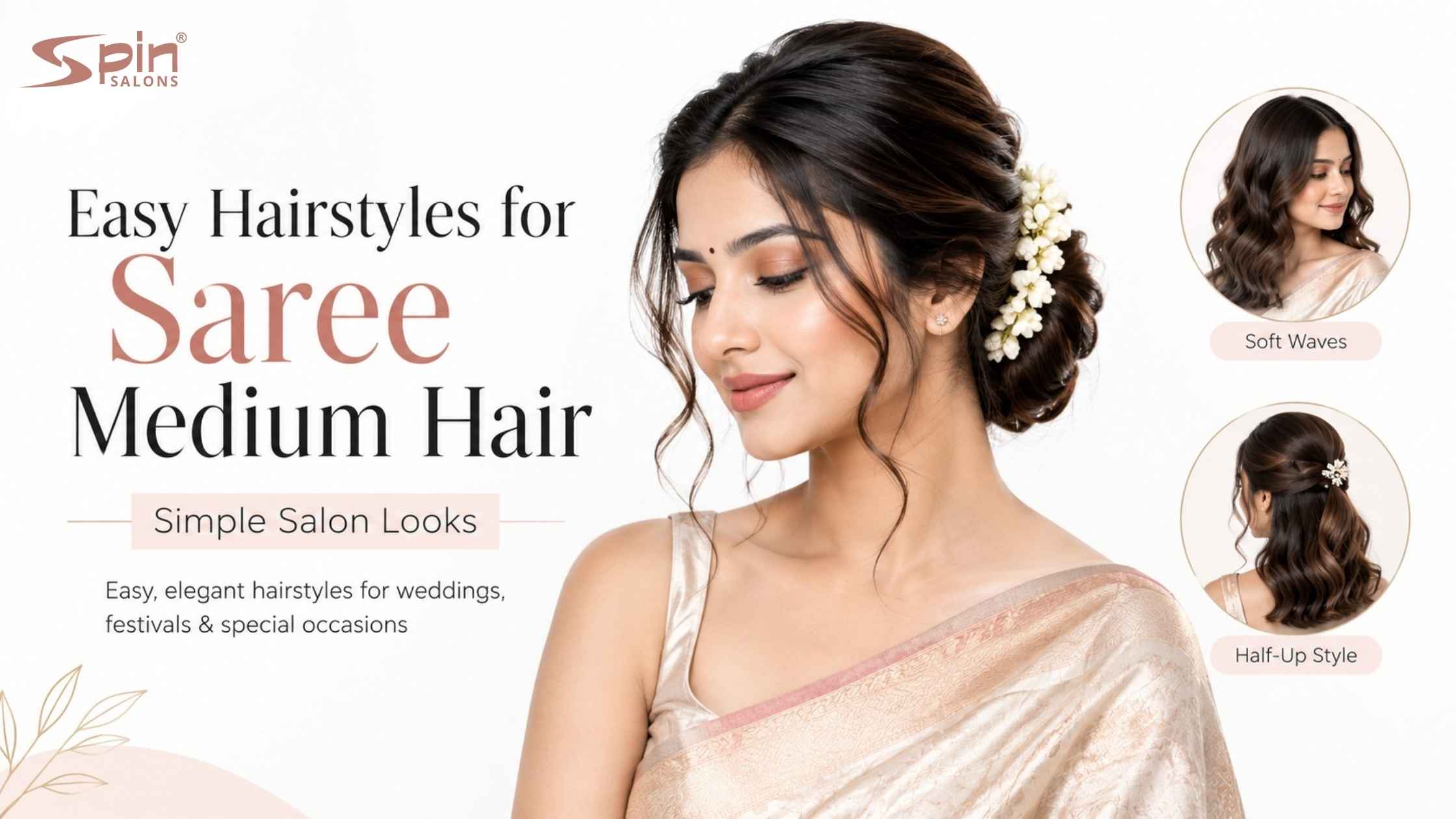 Easy Hairstyles for Saree Medium Hair: Simple Salon Looks
