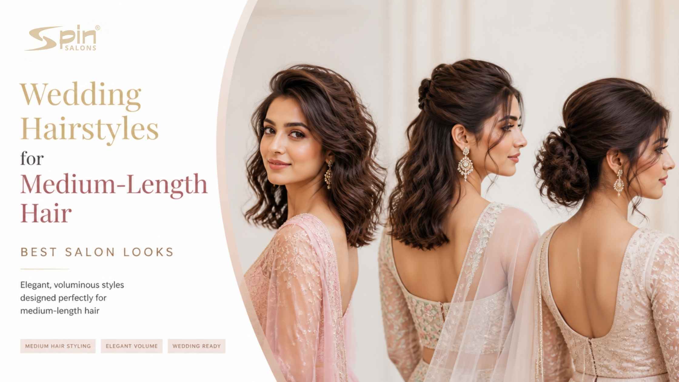 Wedding Hairstyles for Medium-Length Hair: Best Salon Looks